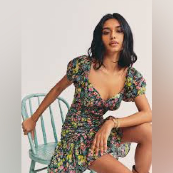 LoveShackFancy Ambrette Ditsy Floral Mini Dress NWOT - Picture 3 of 11